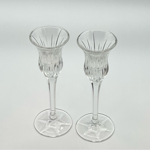 Vintage Mikasa Icicles Crystal Candlesticks Candle Holders Set Of 2 Germany - Picture 2 of 11